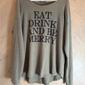 Signorelli Olive Green Crewneck Top with Black Label